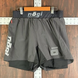Nogi Industries Ghost 5" Premium Lined Grappling Shorts Gray BJJ MMA Men Small - Picture 1 of 9