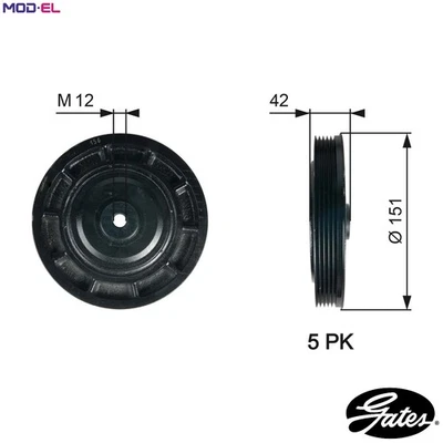 BELT PULLEY CRANKSHAFT TVD1116 FOR RENAULT LAGUNA/II/Grandtour/Sport/Tourer 1.9L - Image 1 of 4