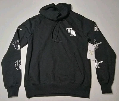 NWT True Religion Men's Loungewear All Over Print Pullover Hoodie Sz Small Black - Image 1 of 4