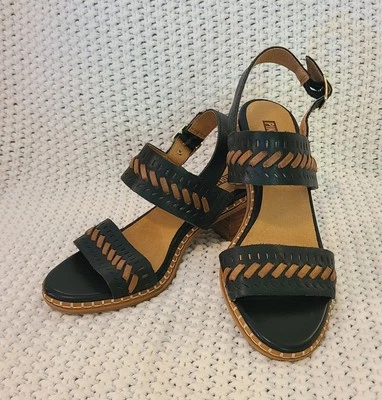Pikolinos Women's Blanes Black/Tan Leather Block Heel Sandals - NWOB - Sz 37 - Image 1 of 4