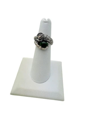 Anillo de cocodrilo jade verde de plata esterlina y oro JAI John Hardy talla 5 Foto 1 de 4