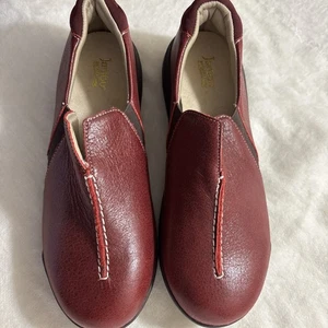 Jambu Espuma con Memoria Belinda Zapatos Planos Sin Cordones Cuero Superior Borgoña 10M Nuevos - Imagen 1 de 12