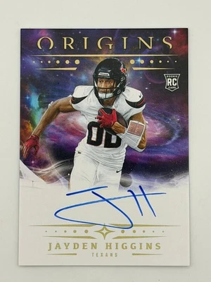 2025 Panini Origins JAYDEN HIGGINS Rookie Auto RC #RA-JHI On Card - Texans - Image 1 of 4