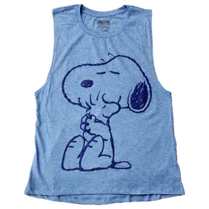 Peanuts Damen (JRs) blau Snoopy Woodstock ärmelloses Tank XL (15-17) - Bild 1 von 2