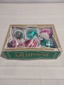 Vintage Shiny Brite Glass Christmas Ornaments USA & 1 West Germany - Picture 1 of 12