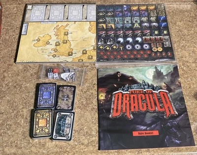 Fury of Dracula 2nd Ed Board Game Gothic Horror 2-5 Players Fantasy Flight - Image 1 of 4
