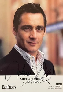 MICHAEL HIGGS *Andy Hunter* EASTENDERS HAND SIGNED AUTOGRAPH CAST CARD - Picture 1 of 1