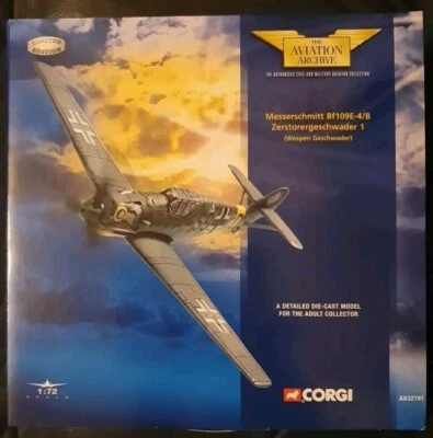 Corgi The Aviation Archive Messerschmitt Bf109E-4/B Zerstorergesschwader AA32101 - Image 1 of 4