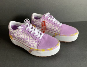 Zapatilla deportiva con cordones Vans Platform para mujer lavanda blanca amarilla gamuza lona talla 6,5 - Imagen 1 de 12
