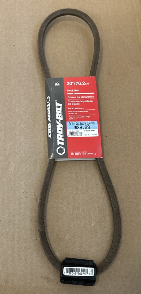 Power Equipment Deck Drive Belt 30" Rear Engine Black 490-501-Y065