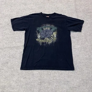 Harley Davidson Jamaica Pirates Short Sleeve Graphic Shirt Black Men Size XL - Picture 1 of 10