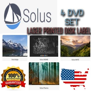 Solus 4.3 | 4 DVD Set | Linux Operating System | Fast Shipping from the USA! - Picture 1 of 1