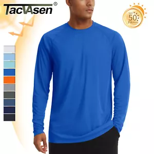Men's Long Sleeve Sun Shirts UPF 50+ Outdoor Fishing Casual Performance T-Shirts - Picture 1 of 73