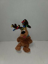 Vintage Scooby Doo 12" Bean Bag Reindeer Antlers Warner Bros Studio 1998