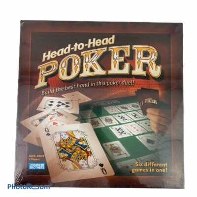 Head to Head Poker Game Parker Brothers Six Different Games NEW Damaged Box - Image 1 of 3