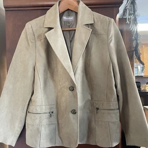 TanJay Petites Faux Suede Blazer Jacket - Picture 1 of 10