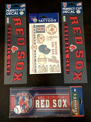 BOSTON RED SOX MLB ULTRADEPTH 3-D MAGNET ~ PERFECT CUT DECALS ~ TATTOOS ~ NEW ~ - Image 1 of 4