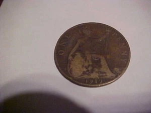1919 UK One Penny- Very Nice Circ Collector Coin! - Picture 1 of 2