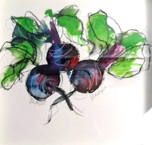 50% Off Original Penelope Timmis Painting #191 - Beetroots - NOT A PRINT - Picture 1 of 10
