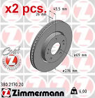 X2 PCS FRONT BRAKE DISC ROTOS X2 PCS SET 380.2170.20 ZIMMERMANN I