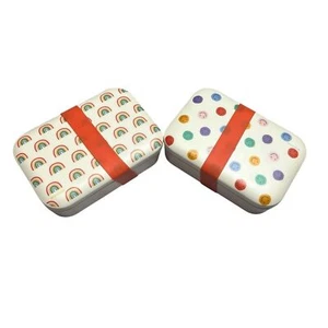 2er Set Bright Star Bento Melamin Boxen mit Silikonbändern gebraucht siehe Beschreibung - Bild 1 von 12