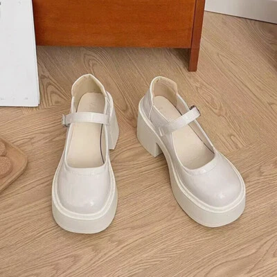 Japanese Sweet Girls Women Mary Janes JK Uniform Cosplay School Lolita Shoes - Image 1 of 4
