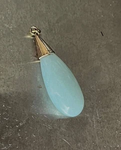 Vintage Chinese icy translucent light grayish white natural jadeite jade pendant - Picture 1 of 6