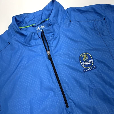 Cortavientos Chiquita Classic Adidas Climaproof 1/4 Cremallera Manga Larga Hombres XL Azul Foto 1 de 4