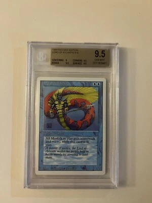MTG Lord of Atlantis Revised Edition Regular Rare Graded Gem Mint BGS 9.5 - Image 1 of 3