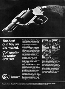 1983 Colt Agent 38 Special Revolver Original Print Ad - Picture 1 of 1