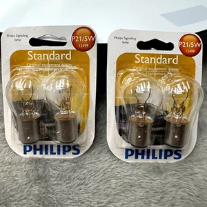 4pk Philips Standard P21/5W 12499 Halogen Signalling Lamp Bulbs OE Quality - Foto 1 di 3
