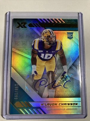 2020 Panini XR Rookies Autographs #150 K'Lavon Chaisson RC AUTO 198/199 Jaguars - Image 1 of 4