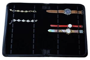 Watch Bracelet POUCH display caddy 20 watches insert travel folder leathertte - Picture 1 of 5