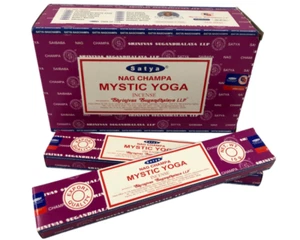 INCENSO MYSTIC YOGA SATYA 2 CONFEZIONI DA 15 GRAMMI BASTONCINI INCENSI INDIANI - Picture 1 of 1