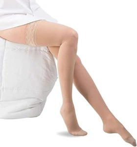 Dr. Comfort Select Sheer 20-30 mmHg Thigh High Women Stockings Nude Large - Picture 1 of 1