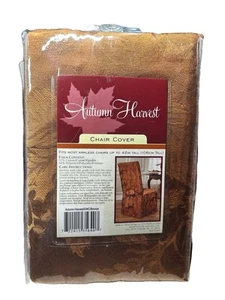 Autumn Harvest Armloser Stuhlbezug Bronzefarben Geprägtes Design Stühle bis 42 Zoll - Bild 1 von 2