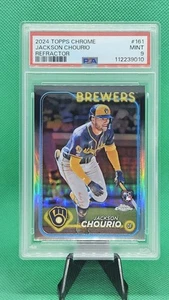 2024 TOPPS CHROME REFRACTOR #161 JACKSON CHOURIO ROOKIE RC PSA 9 - Picture 1 of 1