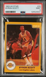 1983-84 Star #22 Byron Scott PSA 9 como nuevo Los Angeles Lakers - Imagen 1 de 2