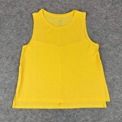 Camiseta sin mangas Nike Dri Fit Yoga aberturas laterales amarilla para mujer pequeña S Foto 1 de 4