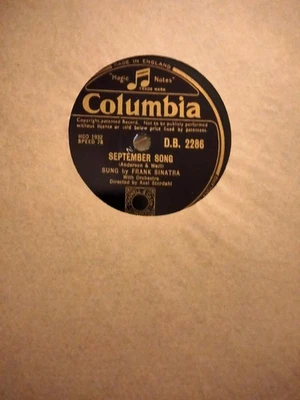 Frank Sinatra - Among my Souvenirs/ September Song  78RPM Columbia - Image 1 of 3