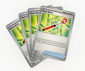 4x Roto-Stick 127/131 x4 - NM Prismatic Evolutions Pokemon Playset - Picture 1 of 3