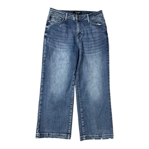 Jeans recortados Judy azul pierna ancha talla 11/30 - Imagen 1 de 8