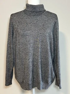 Calvin Klein Women’s Plus 1X Gray Turtleneck Sweater - Picture 1 of 11