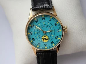 Vintage ZIM Radiation Protection 1990s. Soviet Men's wrist watch MECHANICAL - Picture 1 of 6