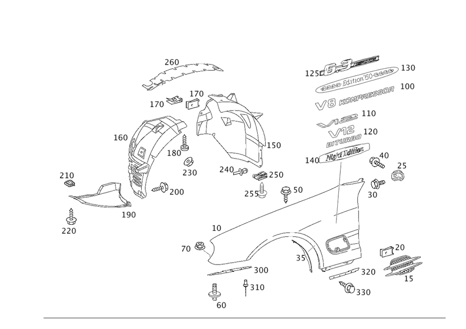 Cubierta Original Mercedes-Benz 230-690-13-30 Foto 1 de 1