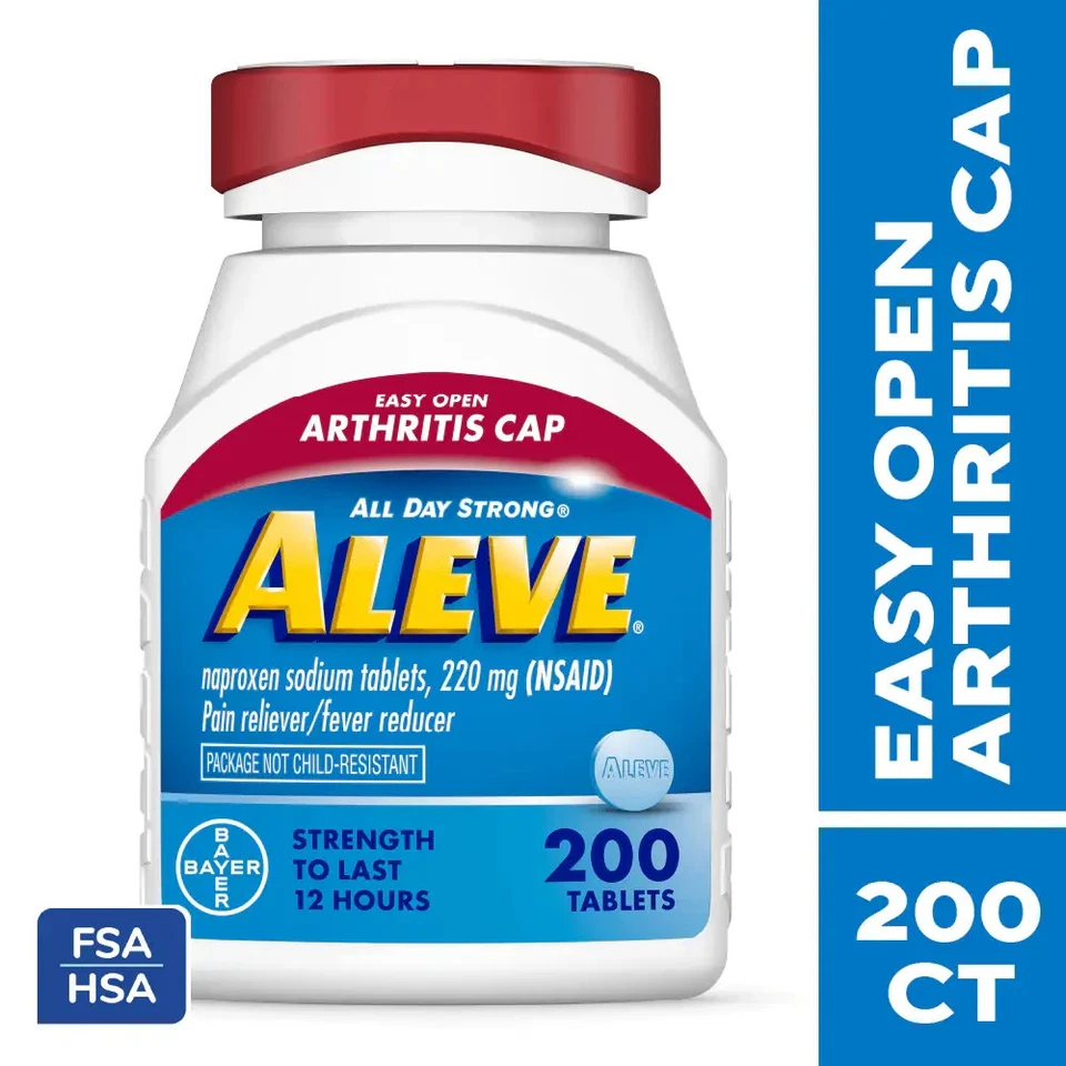 Aleve-Easy Open Artritis Cap-Pain Alivio/Fiebre Reductor Tabs 200ct Foto 1 de 1