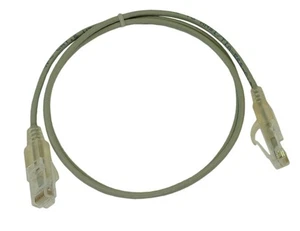 3ft Cat6 SLIM Ethernet RJ45 Patch Cable Stranded Snagless Booted GRAY - Picture 1 of 3
