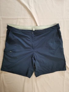 LL Bean Shorts Womens 20W Blue Stretch Zip Pocket Active Trail Hiking Outdoor - Picture 1 of 7