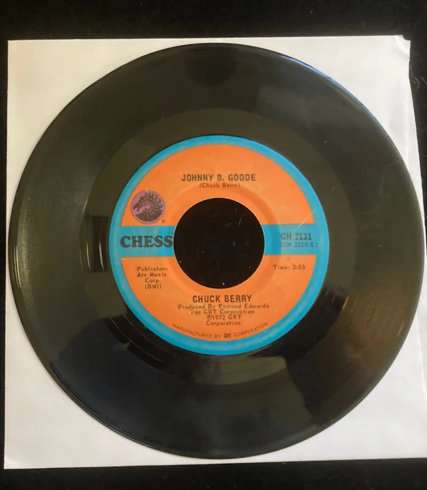 Chuck Berry 45 Johnny B. Good (live) / My Ding A Ling VG Foto 1 de 1