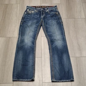Pantalones de mezclilla rectos relajados Rock Revival ALEX para hombre talla 33x33 - Imagen 1 de 17